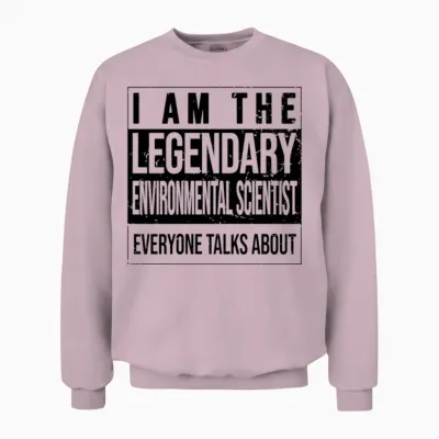 Scientist Birthday Born Environmental-Scientist Unisex Sweatshirt - Light Pink