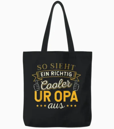 Opa Großvater Papa Rentner Ur Enkelkind Ur Opa Tote Bags - Black