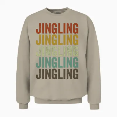 Jingling China Retro Vintage Unisex Sweatshirt - Sand