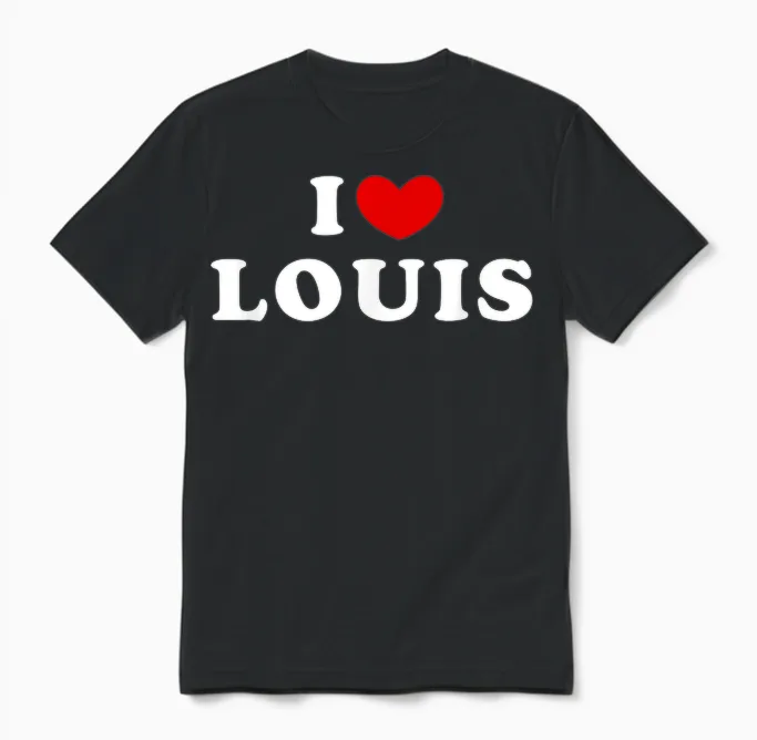 I Love Louis, Ich Liebe Louis Unisex T-Shirt in Black