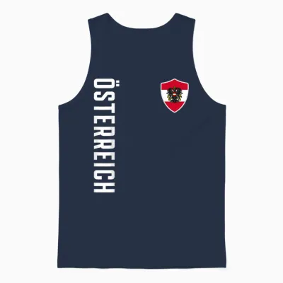 österreich Flagge Adler Fan Austria Wappen Patriotisches Unisex Tank Top - Navy