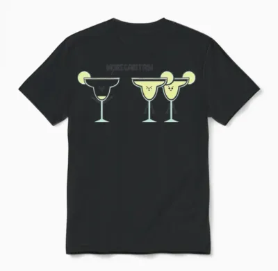 Moregaritas Funny Unisex T-Shirt - Black