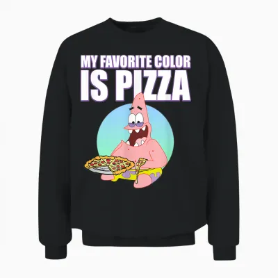 Patrick Loves Pizza Unisex Sweatshirt - Black