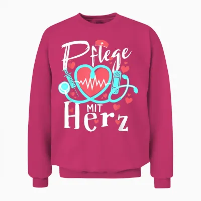 Pflege Mit Herz Pflegekraft Krankenpflege Altenpflege Unisex Sweatshirt - Heliconia