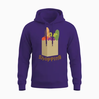 Shopping Unisex Hoodie - Purple