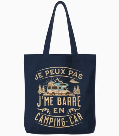 Je Peux Pas J'me Barre En Camping Car Humour Tote Bags - Navy