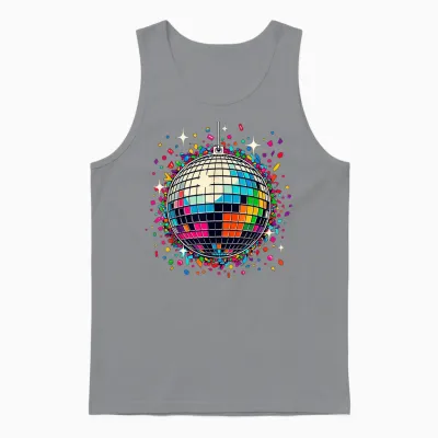 Confetti Disco Ball Party Unisex Tank Top - Sport Grey