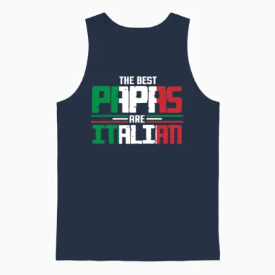The Best Papas Are Italian Unisex Tank Top - Navy