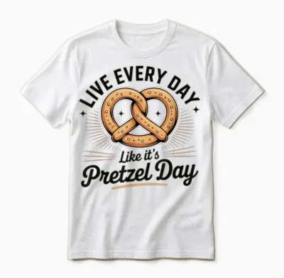 Salty Snack of the Day Pretzel Unisex T-Shirt - White