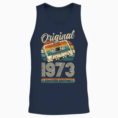 Original 1973 Vintage Anniversaire 53 Ans Pour Hommes Femmes Unisex Tank Top - Navy