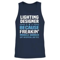 Lighting Designer Unisex Tank Top - Navy – 2