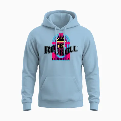 Rock N Roll Tequila Sixth Collection Unisex Hoodie - Light Blue