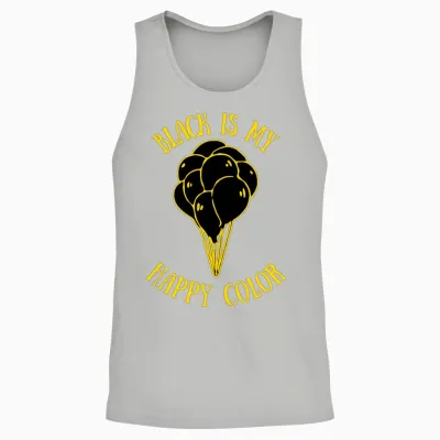 Black Is My Happy Color Unisex Tank Top - Ash