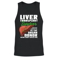 Liver Transplant Survivor — Awareness Gift Unisex Tank Top - Black – 2