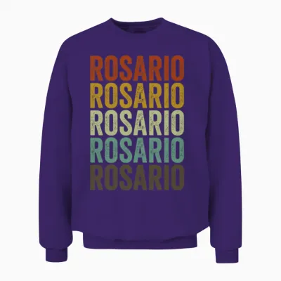 Rosario Argentina Retro Vintage Unisex Sweatshirt - Purple