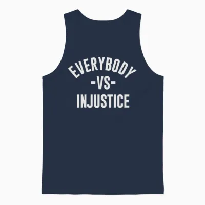 Everybody-Vs-Injustice Unisex Tank Top - Navy