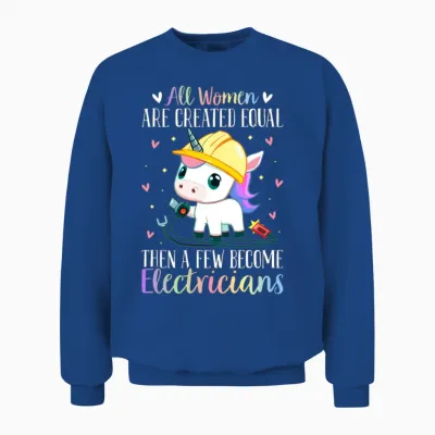 Female Electrician Electrician Girl Unisex Sweatshirt - Royal