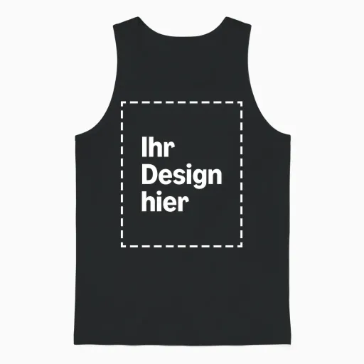Custom Long Sleeve Shirt with Your Image on the Front Unisex Tank Top - Black