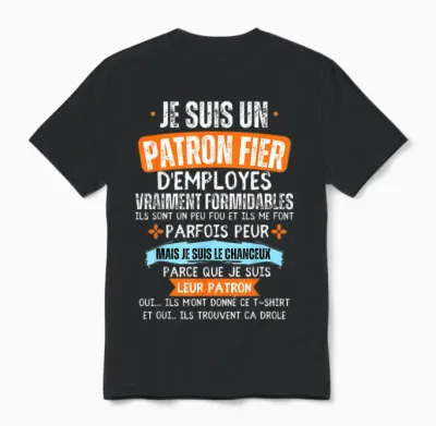 I'm a Proud Boss of Really Awesome Employees Boss Unisex T-Shirt - Black