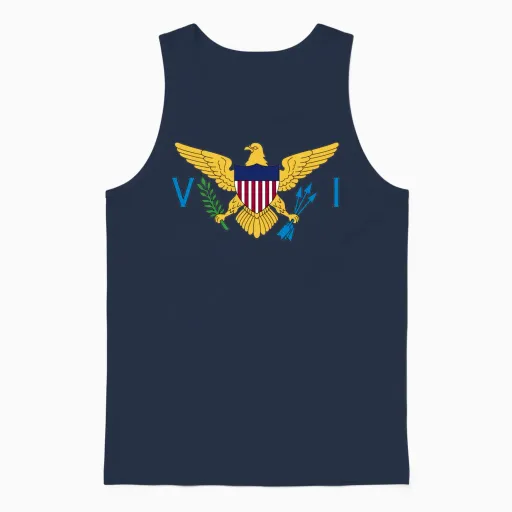 Flag of the United States Virgin Islands Unisex Tank Top in Navy