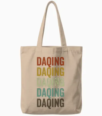 Daqing China Retro Vintage Tote Bags - Natural