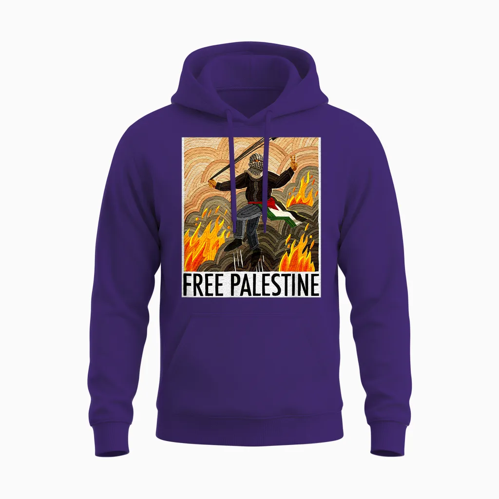 Gaza Nicht Allein - Gaza Wird Frei Sein Unisex Hoodie in Purple