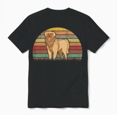Leonberger Retro Unisex T-Shirt - Black