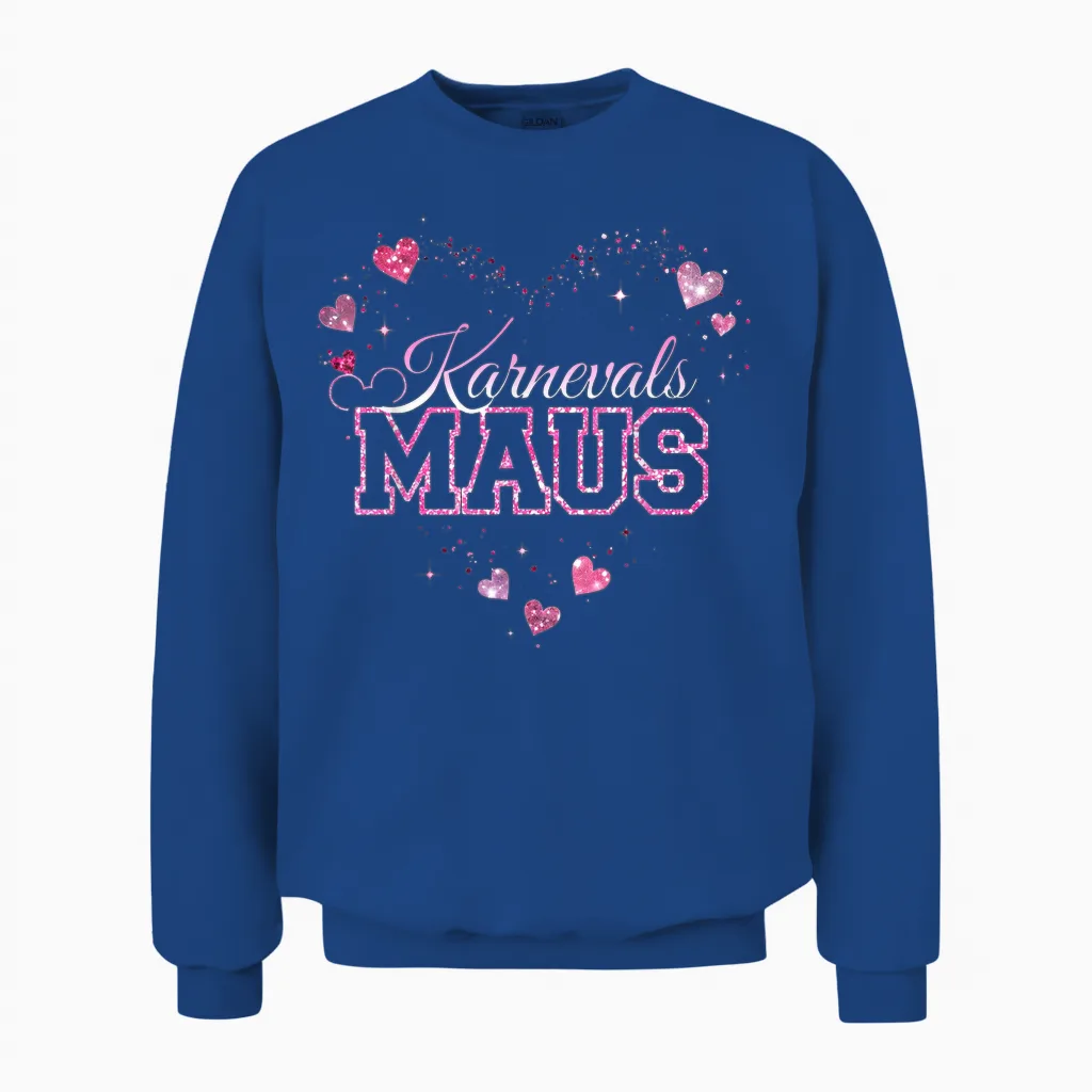 Carnival Mouse Cute Fancy Dress Motif for Women and Children Unisex Sweatshirt in Royal