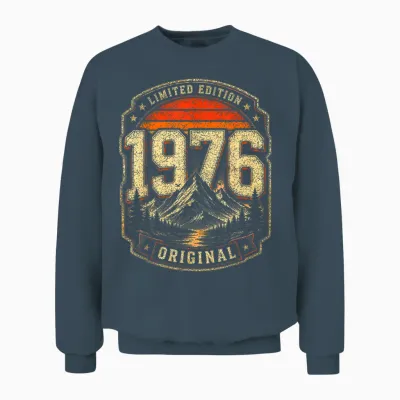 50. Geburtstag Mann Frau 50 Jahre 1976 Deko Geschenk Lustig Unisex Sweatshirt - Dark Heather