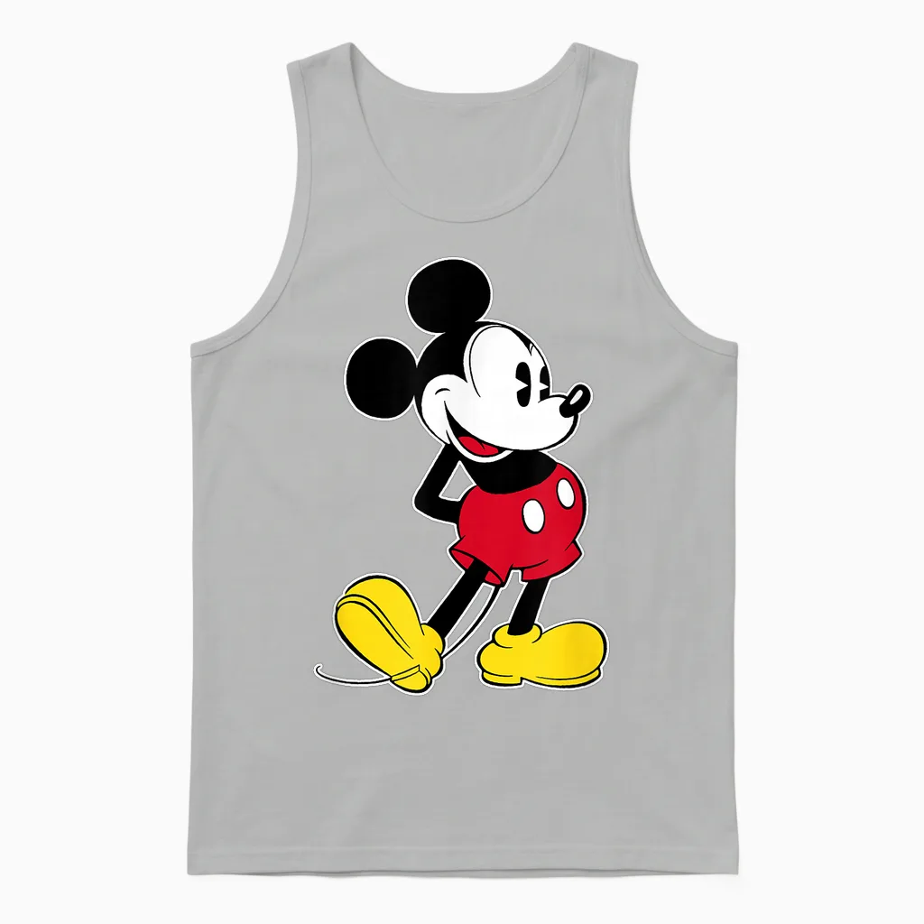 Disney Mickey Mouse Classic Pose Unisex Tank Top in Ash