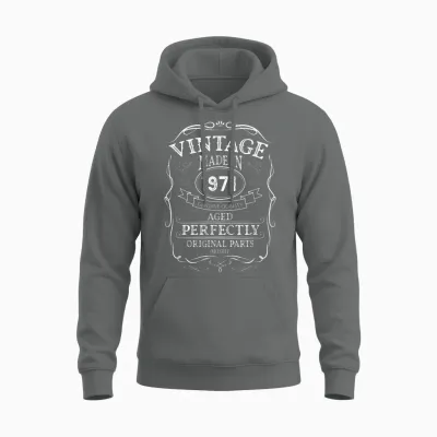 55. Geburtstag, Retro Vintage Design, Mann, Frau 1971 Unisex Hoodie - Graphite Heather