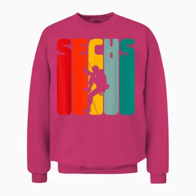 Kletterer Boulderer 6 Jahre Jungen Klettern 6 Geburtstag Unisex Sweatshirt - Heliconia