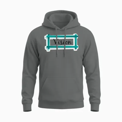 Vision Funny Unisex Hoodie - Graphite Heather