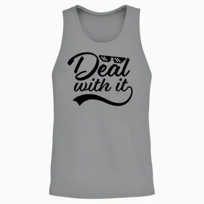 Funny Deal with It Unisex Tank Top - Sport Grey