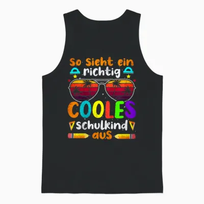Kinder Tschüss Kindergarten Ich Rocke Jetzt Die Schule Schulkind Unisex Tank Top - Black