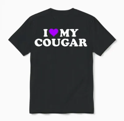 I Love Cougars Cougar Humor Valentine's Day 3bk4 Unisex T-Shirt - Black