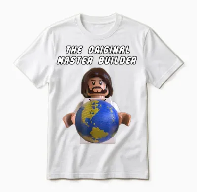 Original Master Builder T-Shirt Brick Earth God Minifigure Unisex T-Shirt - White