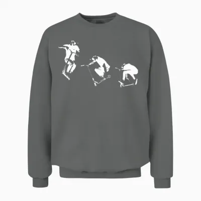 Scooter Stunt Gift Unisex Sweatshirt - Graphite Heather
