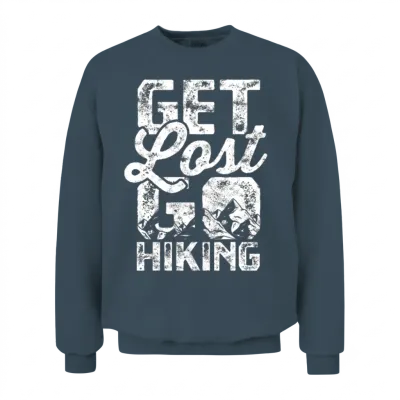 Get Lost, Go Hiking - Hiking Unisex Sweatshirt - Dark Heather