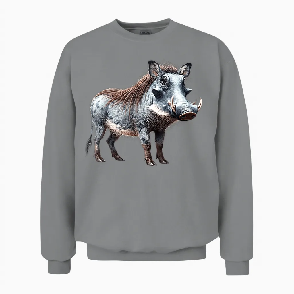 Warthog T-Shirt, Black, S Unisex Sweatshirt in Sport Grey