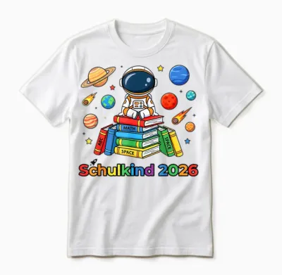 Astronaut Schulkind 2026 Junge Weltraum Abc Schütze Unisex T-Shirt - White