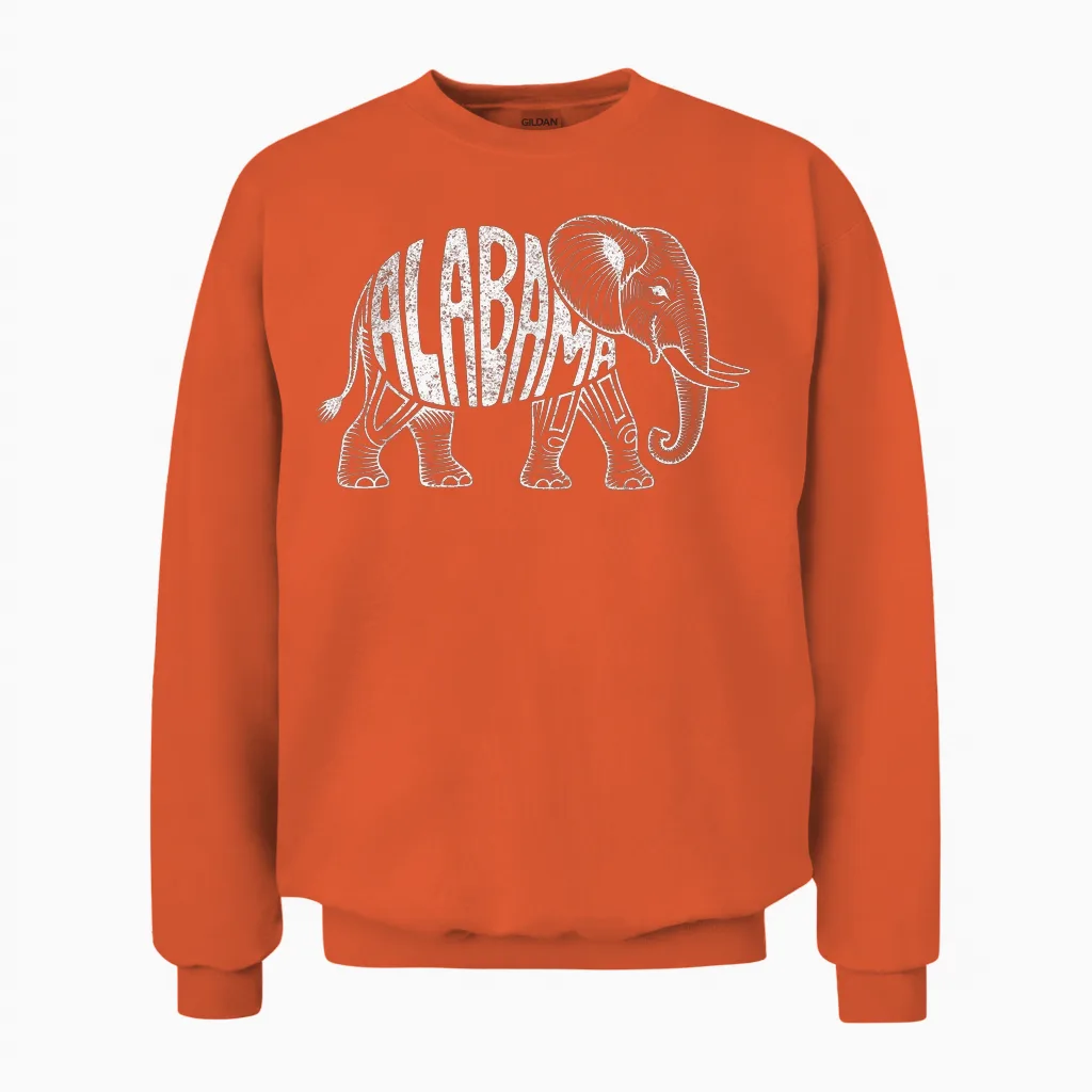 Alabama Retro Vintage Unisex Sweatshirt in Orange