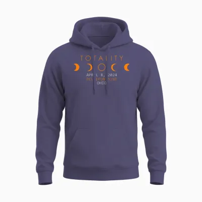Totality Eclipse Path of Totality Ohio America Unisex Hoodie - Heather Sport Dark Navy