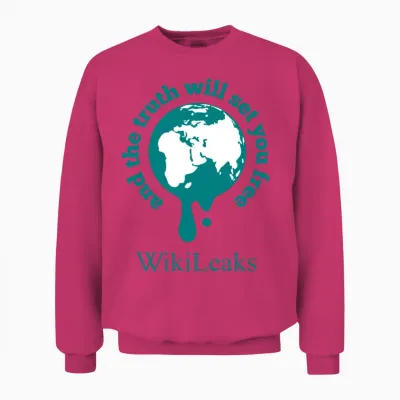 Wikileaks and the Truth Will Set You Free Unisex Sweatshirt - Heliconia