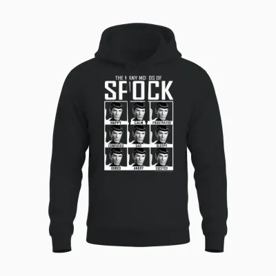 Star Trek: the Original Series Moods of Spock Textbook Unisex Hoodie - Black