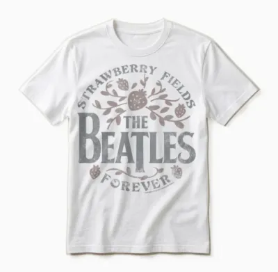 The Beatles - Strawberry Fields Forever Unisex T-Shirt - White