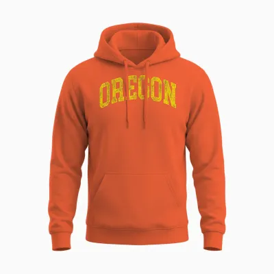 Vintage Oregon Men Oregon Women Retro Green Throwback Unisex Hoodie - Orange