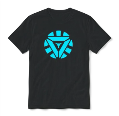 New Special Arc Reactor Glow in the Dark Unisex T-Shirt - Black