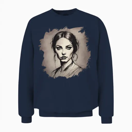 Retro Unisex Sweatshirt in Navy