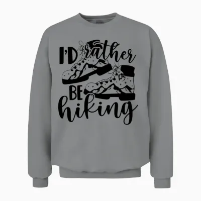 Rather Be Hiking Unisex Sweatshirt - Sport Grey